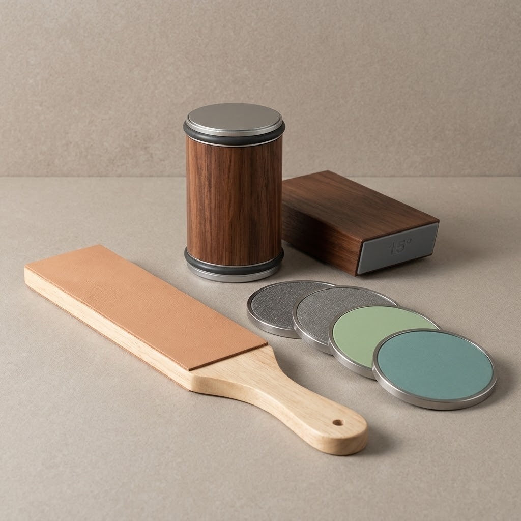 Kit pro : rouleau, support, 4 disques et palette cuir
