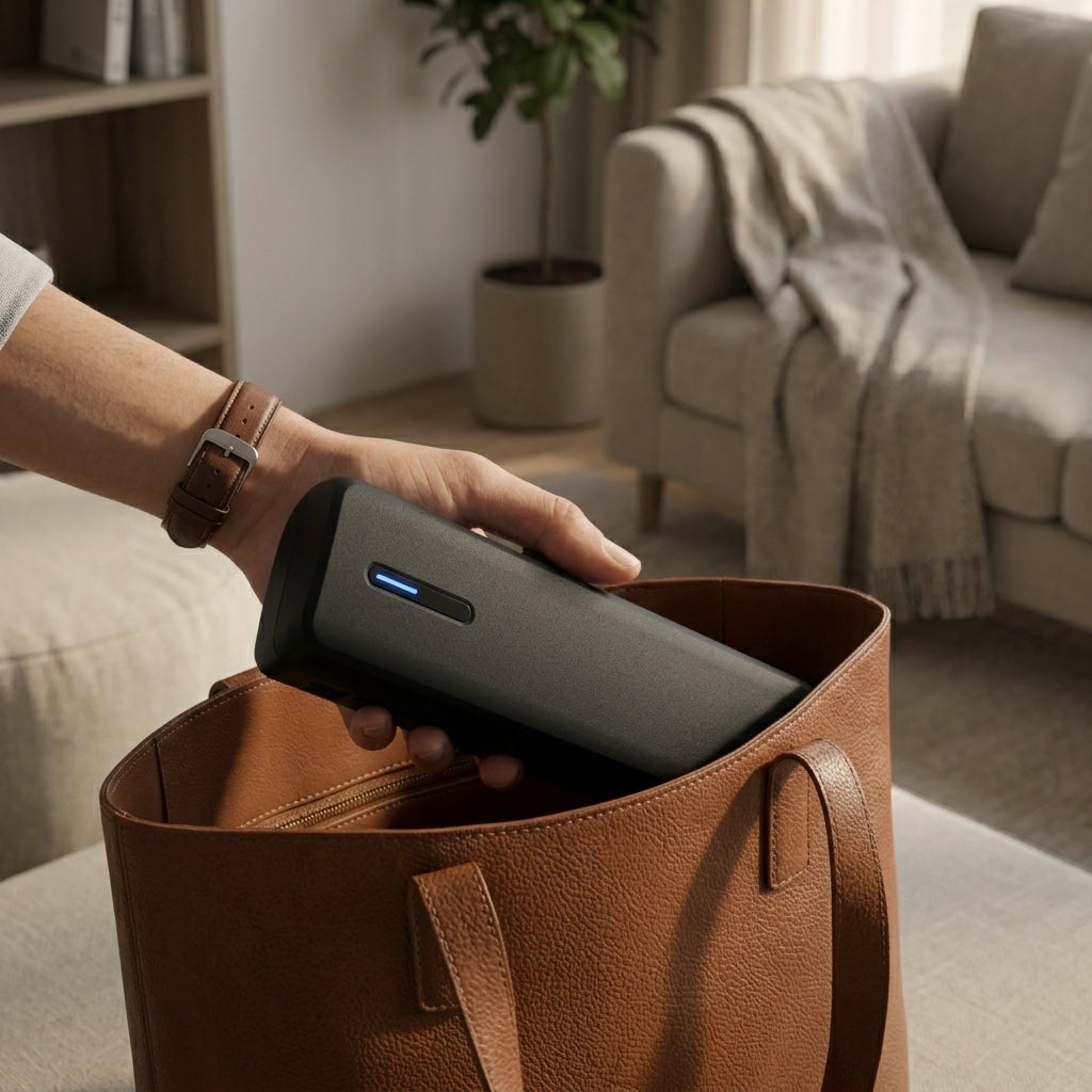 L'imprimante glissée dans un sac